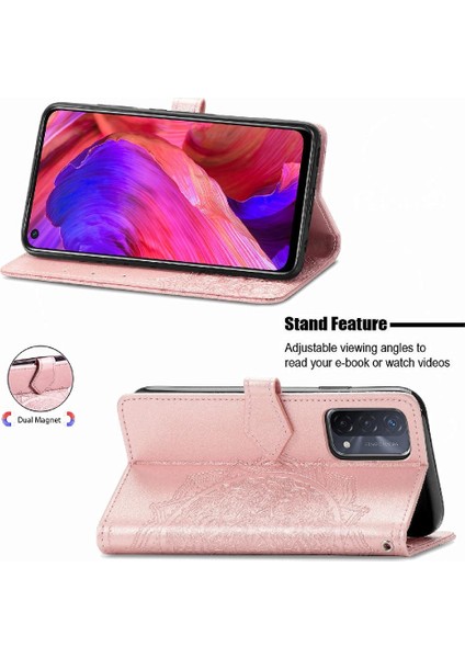 Oppo A54 5g Darbeye Deri Kılıf Için Kılıf Basit Iş Çevirme Kapağı (Yurt Dışından)