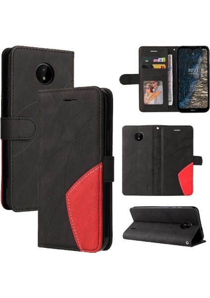 Kart Yuvası Standı Pu Flip ile Nokia C10/C20 Kickstand Koruyucu Kılıf (Yurt Dışından)
