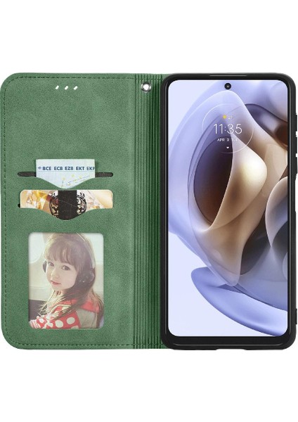 Moto G31 Fermuar Kordon Cüzdan Deri Kılıf Aşk Için Kılıf (Yurt Dışından)