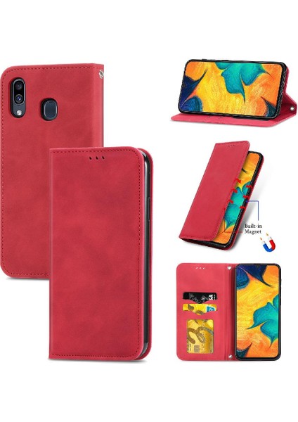 Samsung A20/A30 Flip Kapak Kılıf Darbeye Cüzdan (Yurt Dışından)