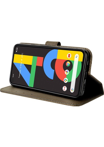 Google Piksel 4A 4g Kickstand Kart Tutucu Kapak Manyetik Cüzdan Için Kılıf (Yurt Dışından) modelleri