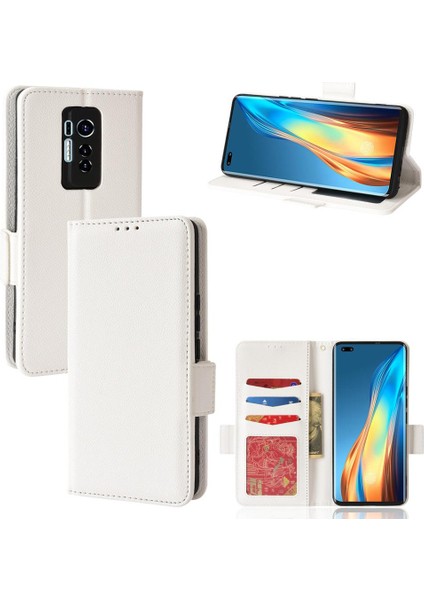 Tecno Phantom x Kart Yuvaları Için Kılıf Tutucu Pu Deri Cüzdan Yan Toka (Yurt Dışından)