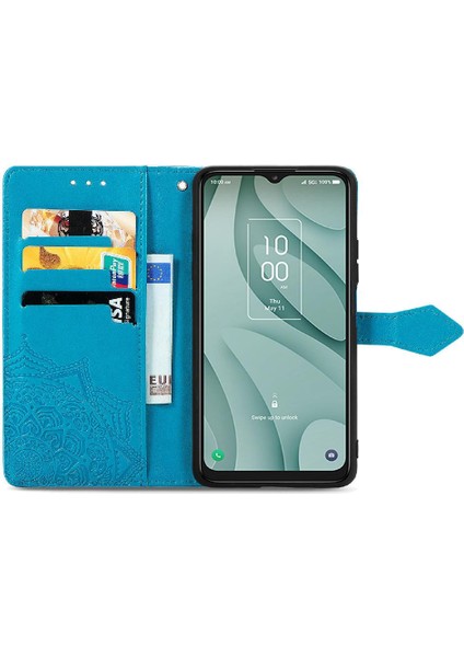 Tcl 40XE 5g Için Kılıf Zarif Desen Basit Iş Çevirme Kapağı Deri (Yurt Dışından)