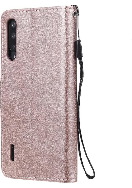 Kart Yuvası ile Xiaomi Mi CC9E Için Flip Case Klasik Katı Renk Yüksek Telefon (Yurt Dışından)