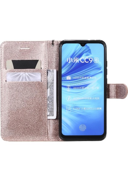 Kart Yuvası ile Xiaomi Mi CC9E Için Flip Case Klasik Katı Renk Yüksek Telefon (Yurt Dışından)