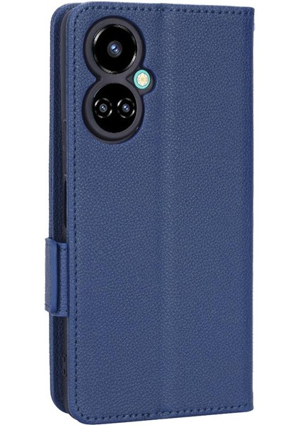 Tecno Camon 19 Cüzdan Kart Yuvaları Için Kılıf Tutucu Pu Deri Yan Toka (Yurt Dışından)