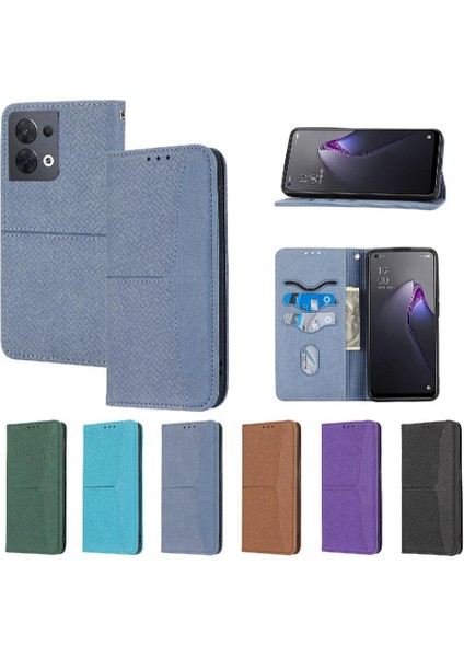 Oppo Reno8 Pro Pu Deri Kapak Için Kılıf El Cüzdan Kredi Kartı Tutucu (Yurt Dışından)