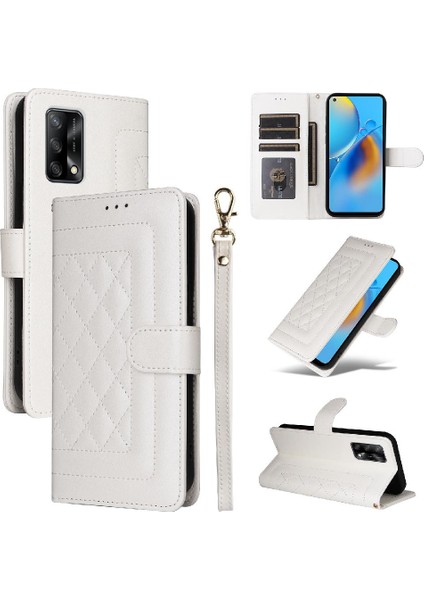Oppo A74 Için Flip CASE/A95 4g Darbeye Cüzdan Basit Iş Deri (Yurt Dışından)
