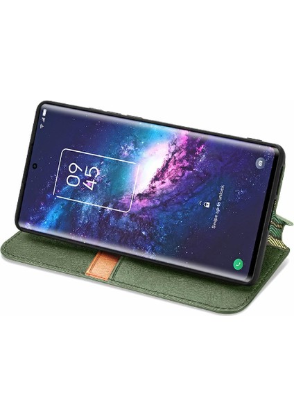 Tcl 20 Pro 5g Flip Kapak Için Kılıf Zarif Iş Deri Kılıf Moda (Yurt Dışından)
