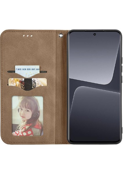 Xiaomi 13 Pro Darbeye Cüzdan Basit Iş Kapak Kılıfı (Yurt Dışından)