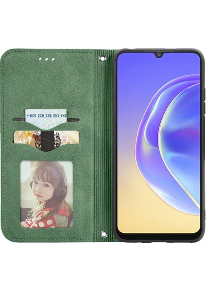 Vivo V21E 4g Için Basit Iş Deri Kılıf Fermuar Kordon Cüzdan (Yurt Dışından) fırsatları
