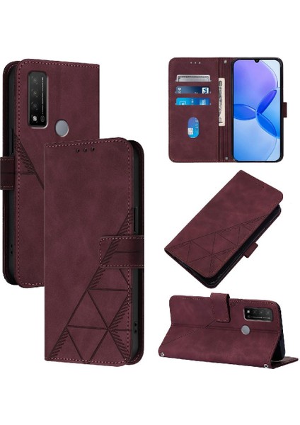 Tcl 20R Flip Folio Kitap Koruyucu Pu Deri Kredi Kartı Tutucu Için Kılıf (Yurt Dışından)