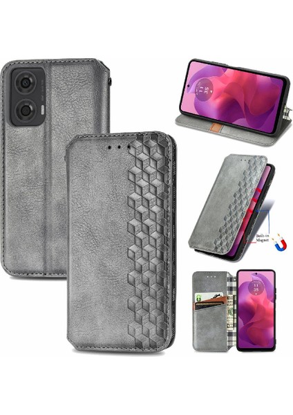 Motorola Moto G24 Zarif Iş Moda Tasarım Cüzdan Kılıf (Yurt Dışından)