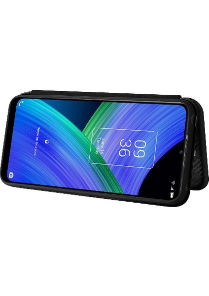 Tcl 20R 5G/20AX Tam Koruma Manyetik Karbon Fiber Kart Flip Için Kılıf (Yurt Dışından)