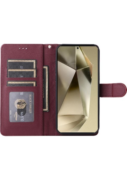 Samsung Galaxy S24 Için Flip Case Ultra Cüzdan Basit Iş Darbeye (Yurt Dışından)