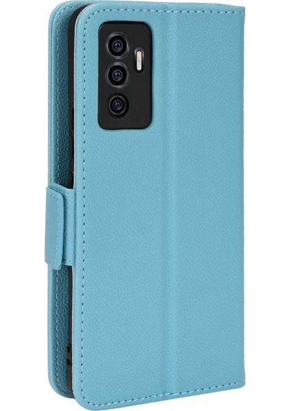 Vivo V23E 5g Kart Yuvaları Için Kılıf Tutucu Manyetik Pu Deri Yan Toka (Yurt Dışından)