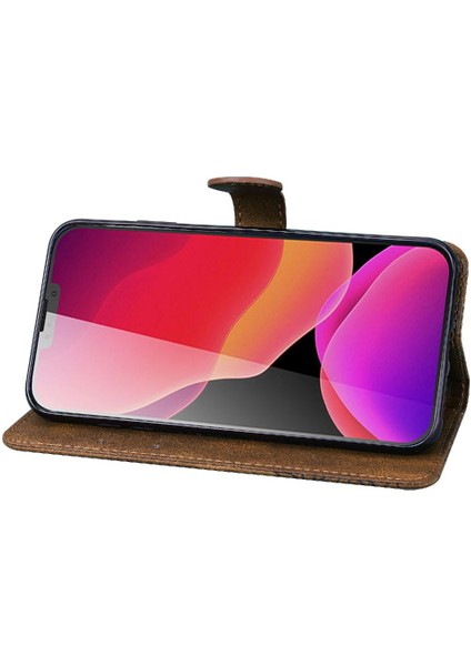Kart Yuvası Standı ile iphone 15 Için Kılıf Kickstand Koruyucu Flip Telefon (Yurt Dışından)