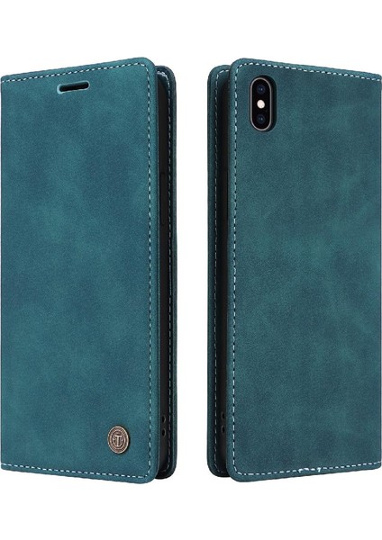 Iphone Xs Max Deri Kılıf Için Basit Iş Cüzdan Kapak Çevirin (Yurt Dışından)