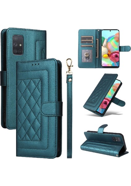 Samsung Galaxy A71 Için Flip Case Darbeye Basit Iş Cüzdan Kılıf (Yurt Dışından)