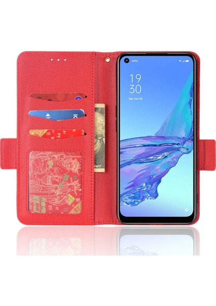 Oppo A53 2020 Için Kılıf Cüzdan Kart Yuvaları Tutucu Pu Deri Manyetik Yan (Yurt Dışından)