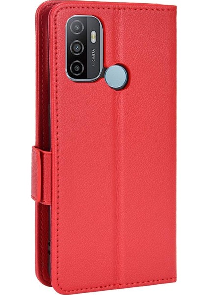 Oppo A53 2020 Için Kılıf Cüzdan Kart Yuvaları Tutucu Pu Deri Manyetik Yan (Yurt Dışından)