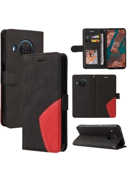 Nokia X10/X20 Pu Deri Flip Folio Kılıf Kickstand Koruyucu (Yurt Dışından)