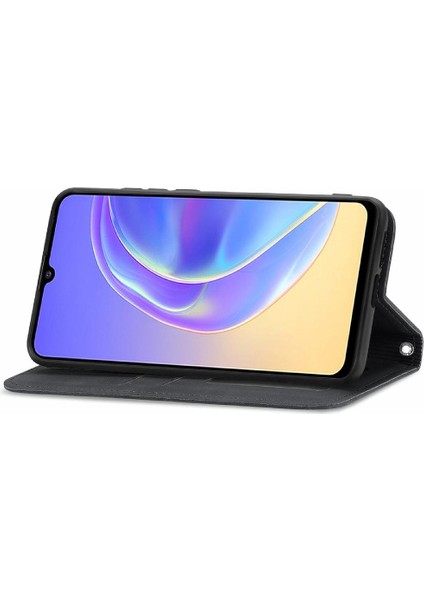 Vivo V21E 5g Için Basit Iş Deri Kılıf Kordon Fermuar Cüzdan (Yurt Dışından) fiyatları