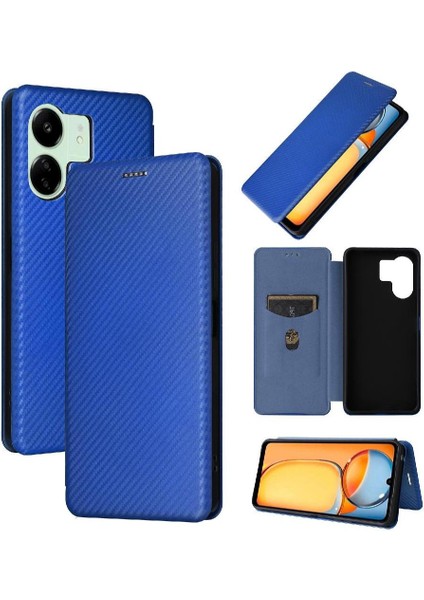 Xiaomi Redmi Için Kılıf 13C 4g/5g Tam Koruma Manyetik Karbon Fiber (Yurt Dışından)