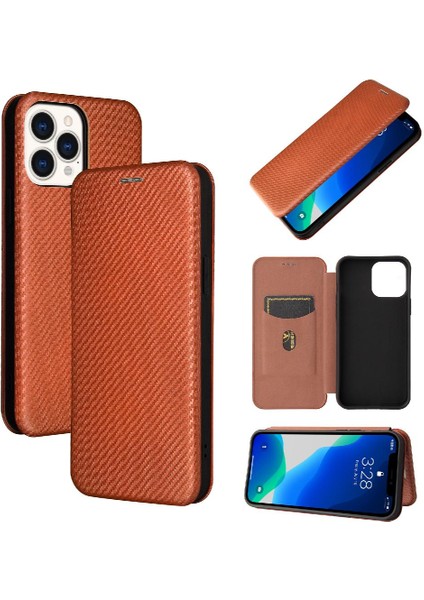IPhone 13 Için Kılıf Pro Max Deri Folio Flip Case ile Tam Koruma (Yurt Dışından)