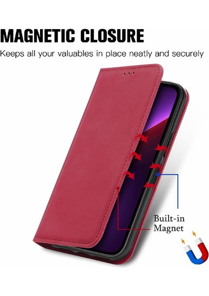 Iphone 13 Için Kılıf Mini Darbeye Deri Kılıf Cüzdan Basit Iş (Yurt Dışından)