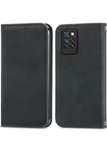 Infinix Not 10 Pro Cüzdan Fermuar Kordon Basit Iş Durum Için Kılıf (Yurt Dışından)