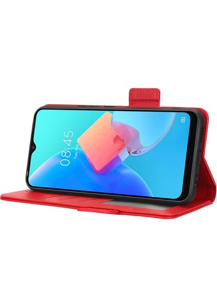 Tecno Spark 8c Yan Toka Pu Deri Cüzdan Manyetik Kart Yuvaları Için Kılıf (Yurt Dışından) modelleri