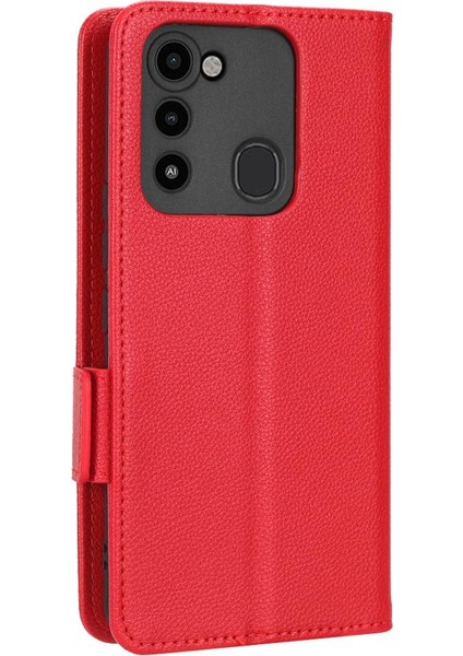 Tecno Spark 8c Yan Toka Pu Deri Cüzdan Manyetik Kart Yuvaları Için Kılıf (Yurt Dışından) fırsatları