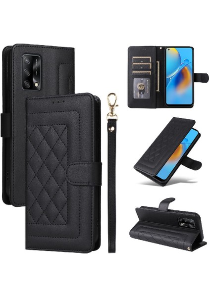 Oppo A74 Için Flip CASE/A95 4g Darbeye Cüzdan Basit Iş Deri (Yurt Dışından)