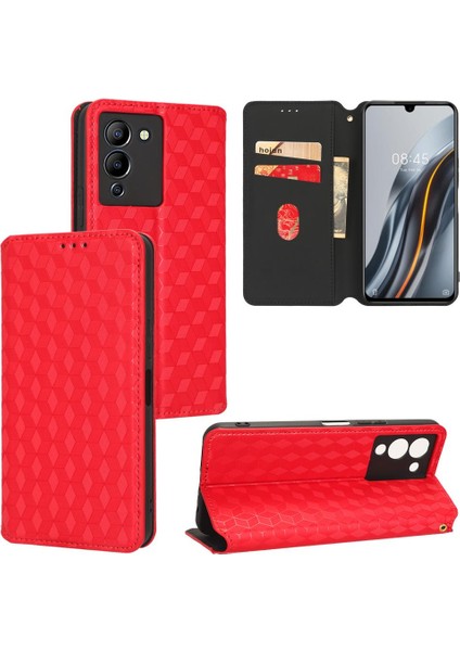 Infinix Not 12 G96 Için Kılıf Cüzdan Kart Yuvaları Tutucu Pu Deri 3D (Yurt Dışından)