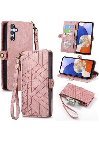 Samsung Galaxy A14 Için Flip Case 5g Cüzdan Basit Iş Kapak Çevirin (Yurt Dışından)