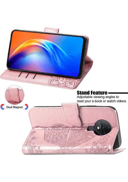Tecno Spark 6 Kanat Çok Renkli Iş Kelebek Cüzdan Için Kılıf (Yurt Dışından)