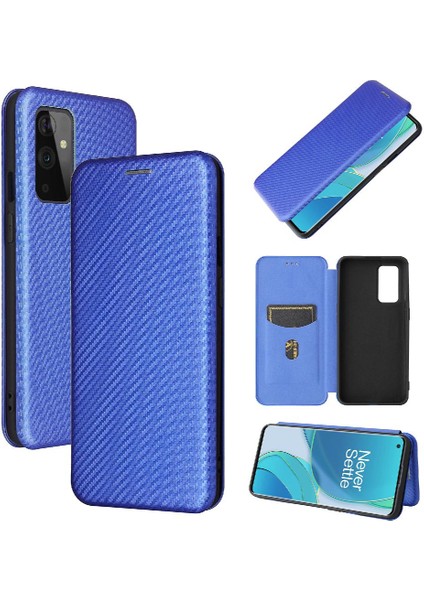 Oneplus 9 Için Kılıf Manyetik Karbon Fiber Kart Ekleme Tam Koruma (Yurt Dışından)