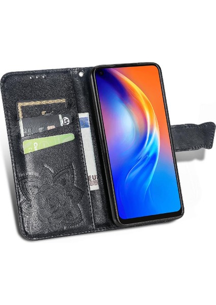 Tecno Spark 6 Kanat Çok Renkli Iş Kelebek Cüzdan Için Kılıf (Yurt Dışından)
