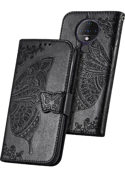 Tecno Spark 6 Kanat Çok Renkli Iş Kelebek Cüzdan Için Kılıf (Yurt Dışından)