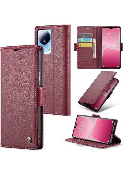 Xiaomi 13 Lite Kart Yuvası Cüzdan Durumda Anti Dolandırıcılık Darbeye Dayanıklı (Yurt Dışından)