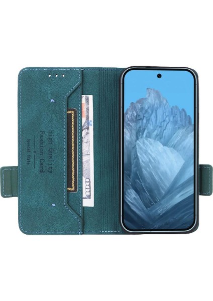 Kart Tutucu Kickstand Tam Koruma Fiber ile Google Pixel 9 Için Kılıf (Yurt Dışından) modelleri
