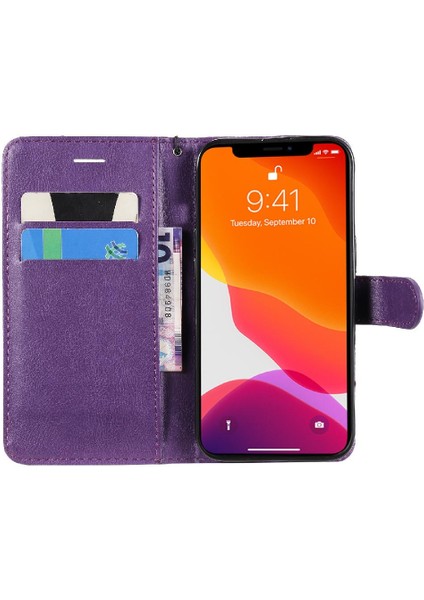 Iphone 13 Pro Için Flip Case Yüksek Kalite Deri Klasik Düz Renk Telefon (Yurt Dışından)