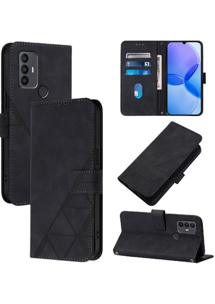 Tcl 30 Se Için Kılıf Cüzdan Kapak Kredi Kartı Tutucu Flip Folio Kitap Pu (Yurt Dışından)