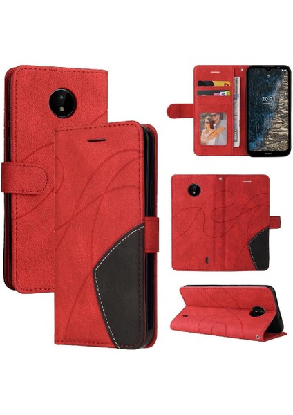 Kart Yuvası Standı Pu Flip ile Nokia C10/C20 Kickstand Koruyucu Kılıf (Yurt Dışından)