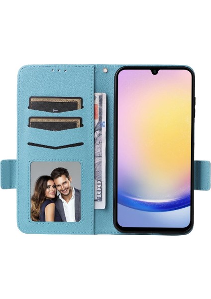 Samsung Galaxy A25 5g Manyetik Cüzdan Kart Yuvaları Tutucu Pu Yan (Yurt Dışından)