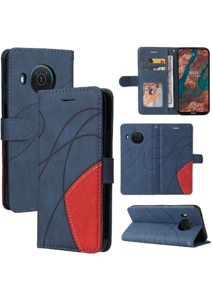 Nokia X10/X20 Pu Deri Flip Folio Kılıf Kickstand Koruyucu (Yurt Dışından)