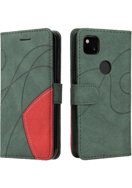 Google Piksel 4A Pu Deri Flip Folio Kılıf Için Kılıf Kickstand Koruyucu (Yurt Dışından)