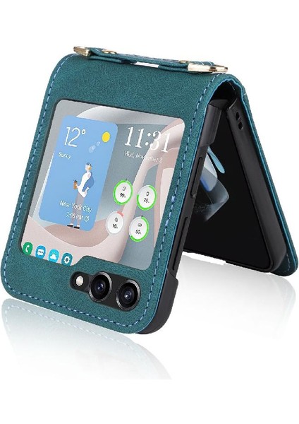 Samsung Galaxy Z Flip5 Deri Folio Flip Case Tam Koruma (Yurt Dışından) modelleri