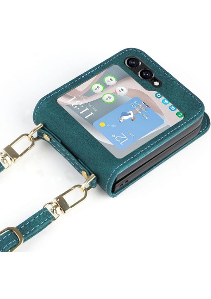 Samsung Galaxy Z Flip5 Deri Folio Flip Case Tam Koruma (Yurt Dışından) indirimleri